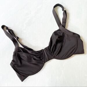 Ellos solid Black Underwire Bikini Top sz 10